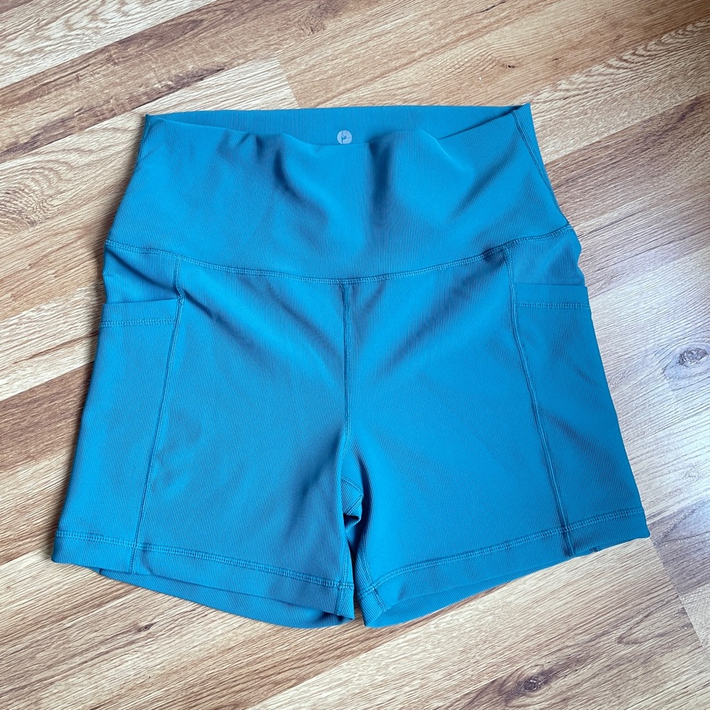 Teal Women's Athletic Workout Shorts